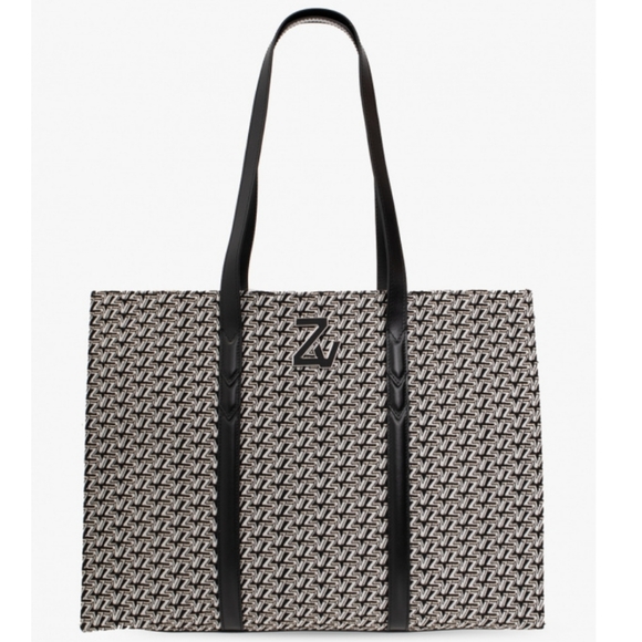 Zadig & Voltaire Monogram Initiale Le Tote2 Printed Tote Bag - Picture 3 of 11